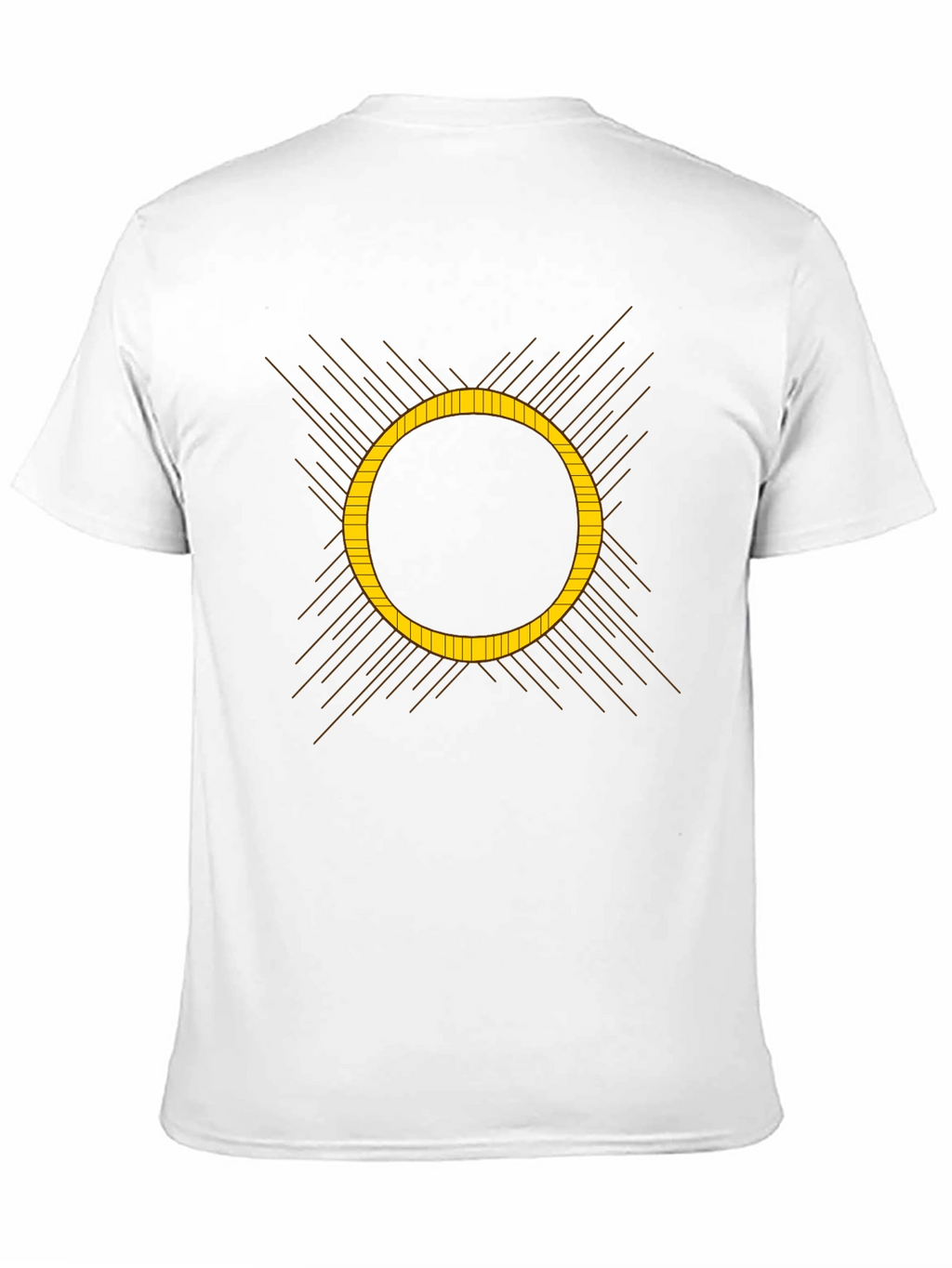 Geometric Eclipse Graphic Black T-Shirt