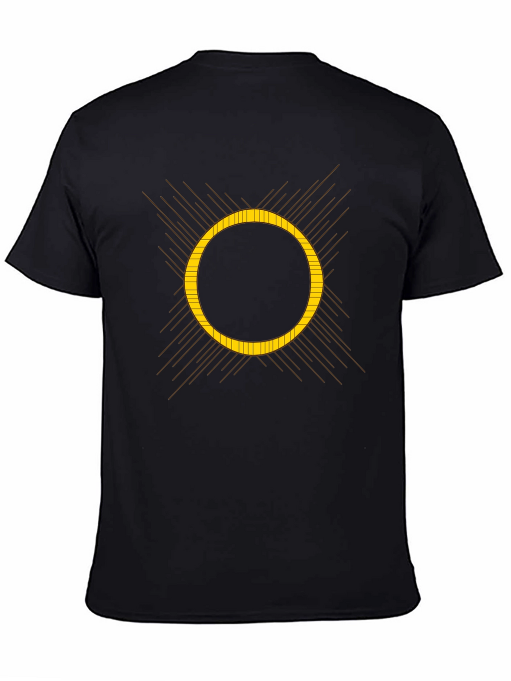 Geometric Eclipse Graphic Black T-Shirt