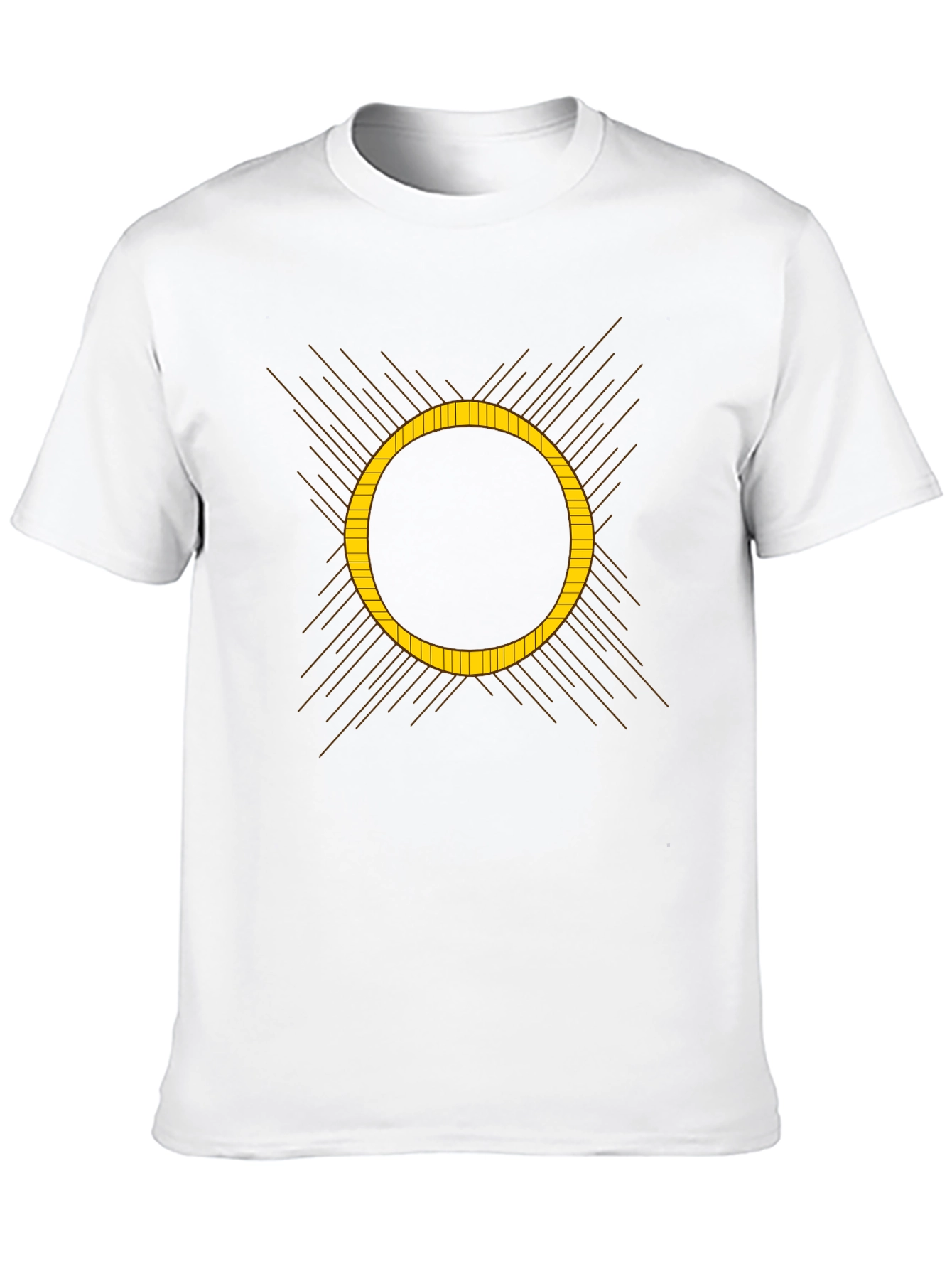 Geometric Eclipse Graphic Black T-Shirt