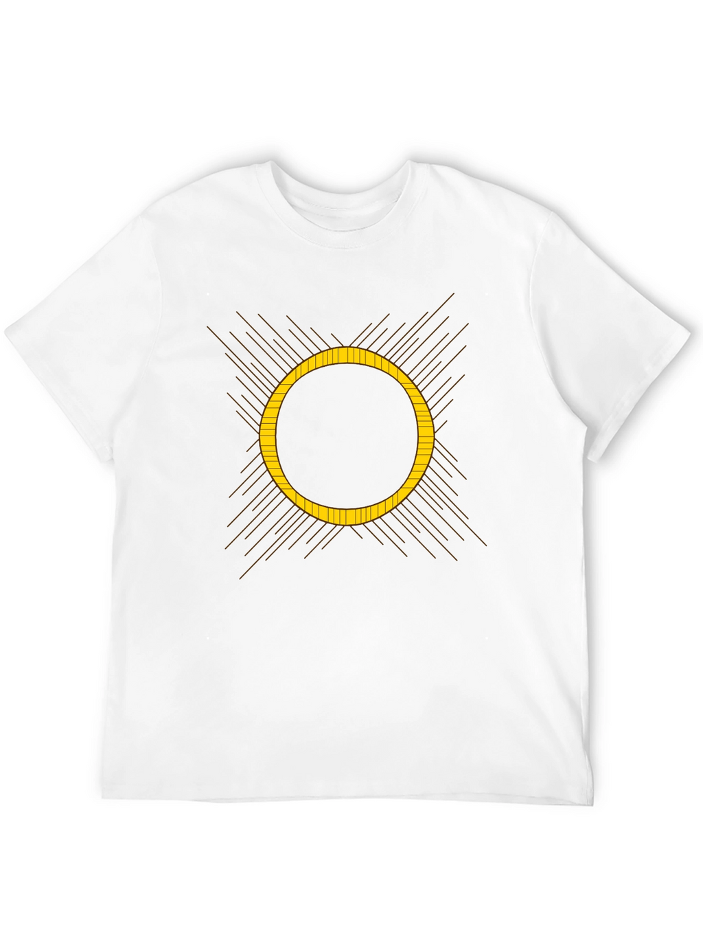 Geometric Eclipse Graphic Black T-Shirt