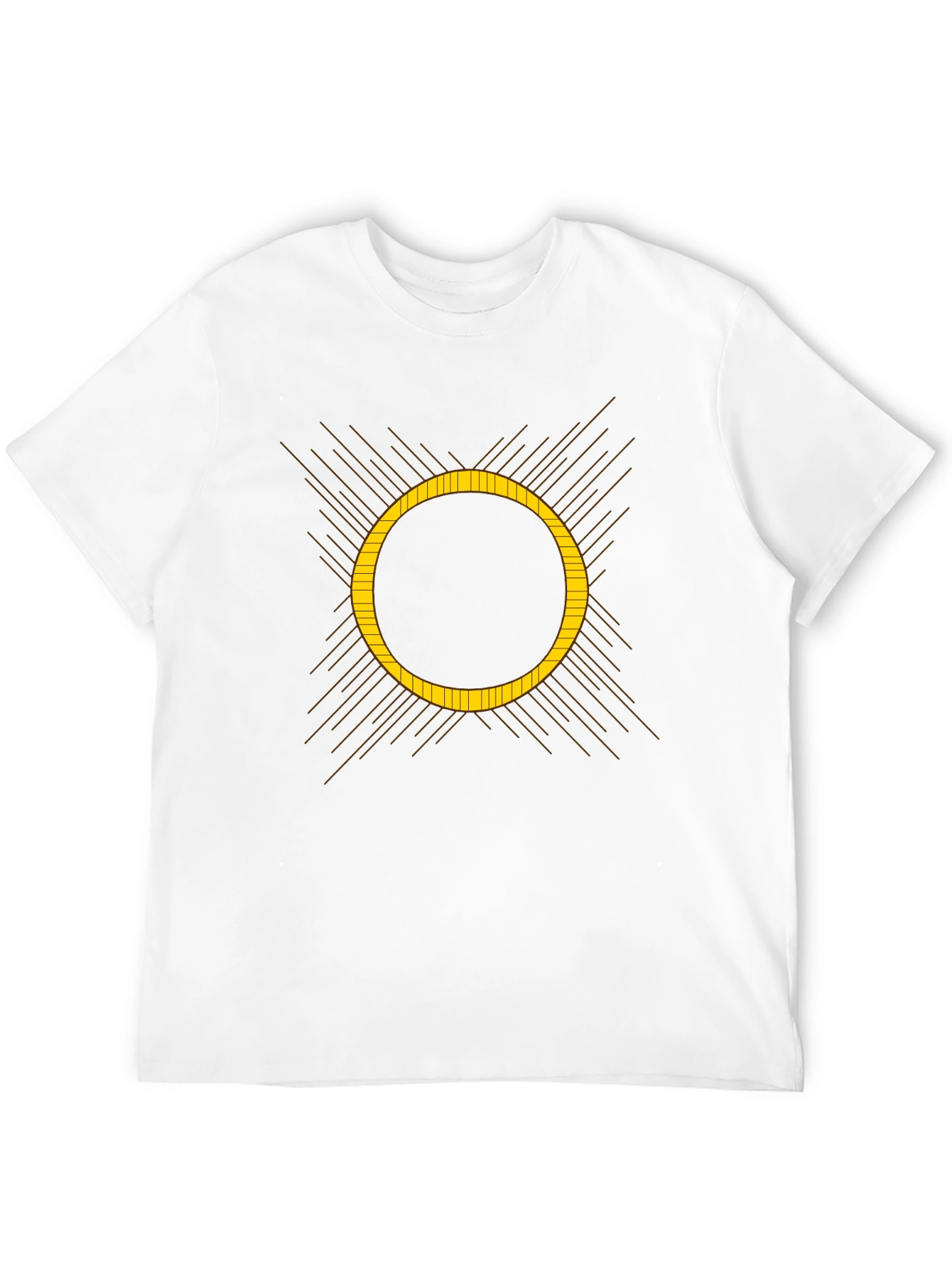 Geometric Eclipse Graphic Black T-Shirt