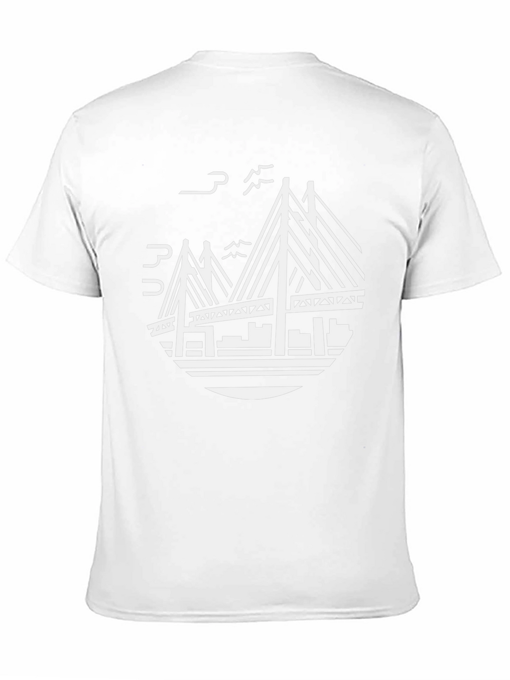 Modern Cityscape Bridge Graphic Tee