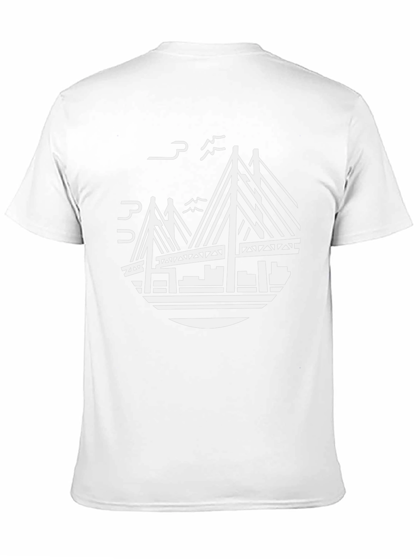Modern Cityscape Bridge Graphic Tee
