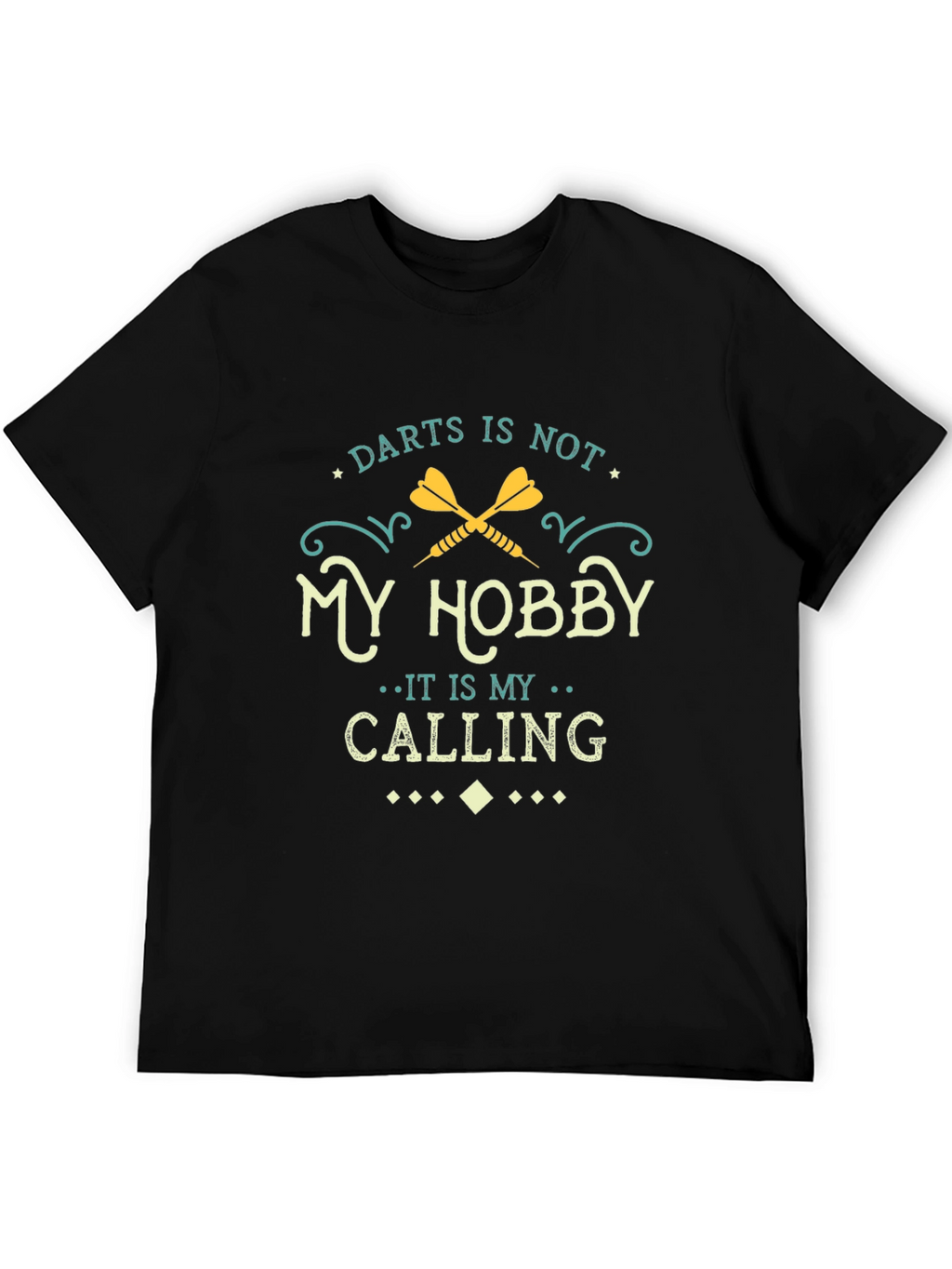 Darts is My Calling Graphic T-Shirt - Black