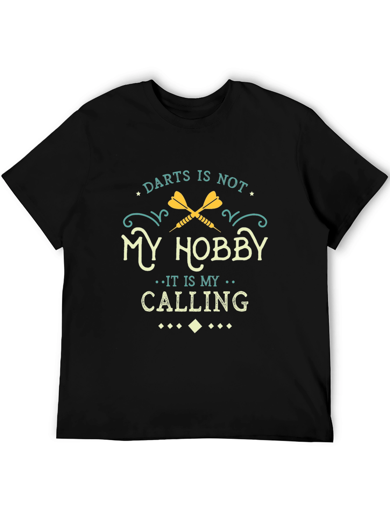 Darts is My Calling Graphic T-Shirt - Black