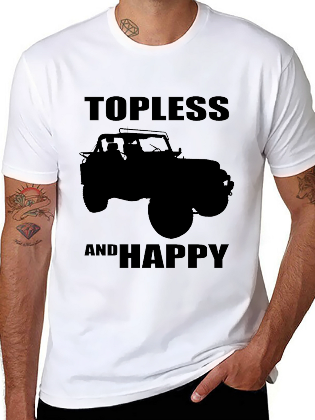 Topless and Happy Jeep T-Shirt