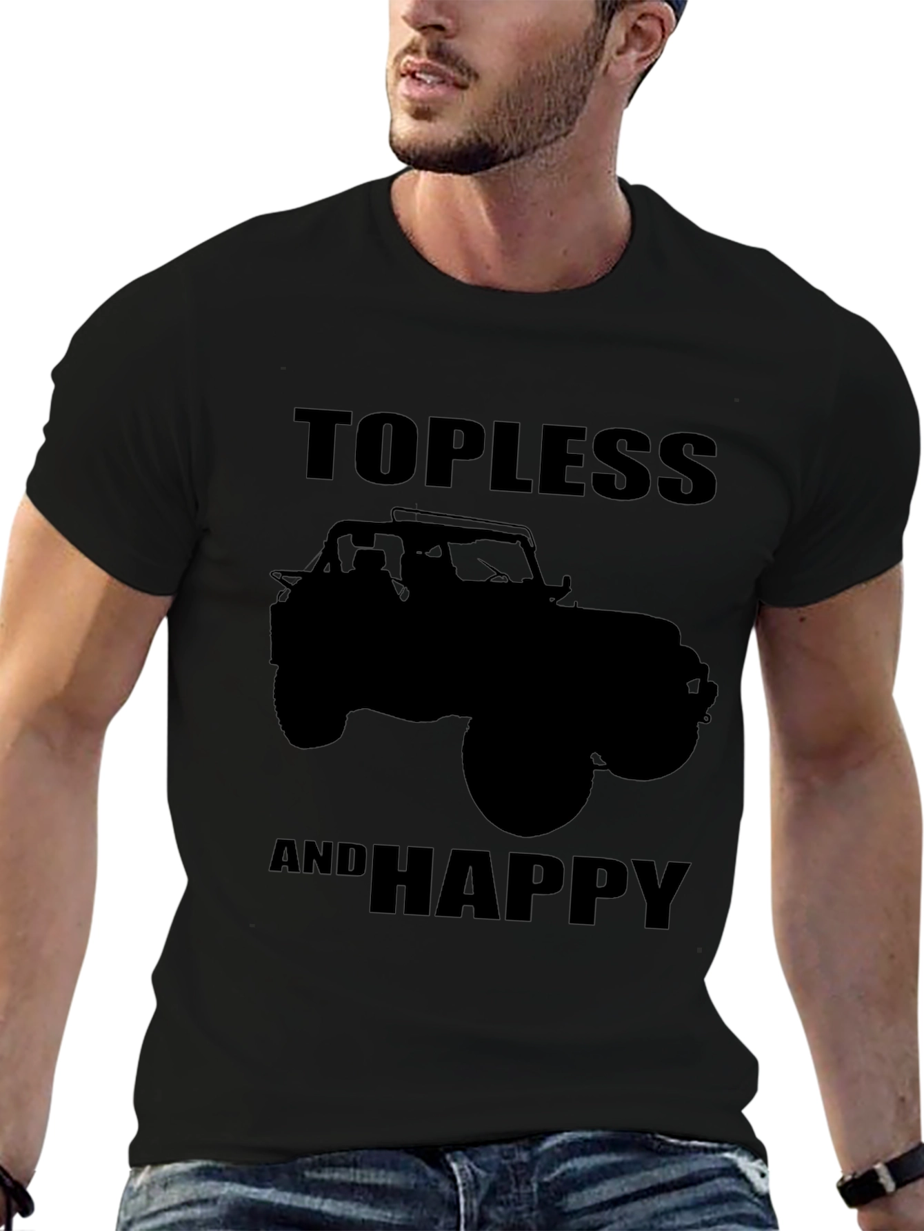 Topless and Happy Jeep T-Shirt