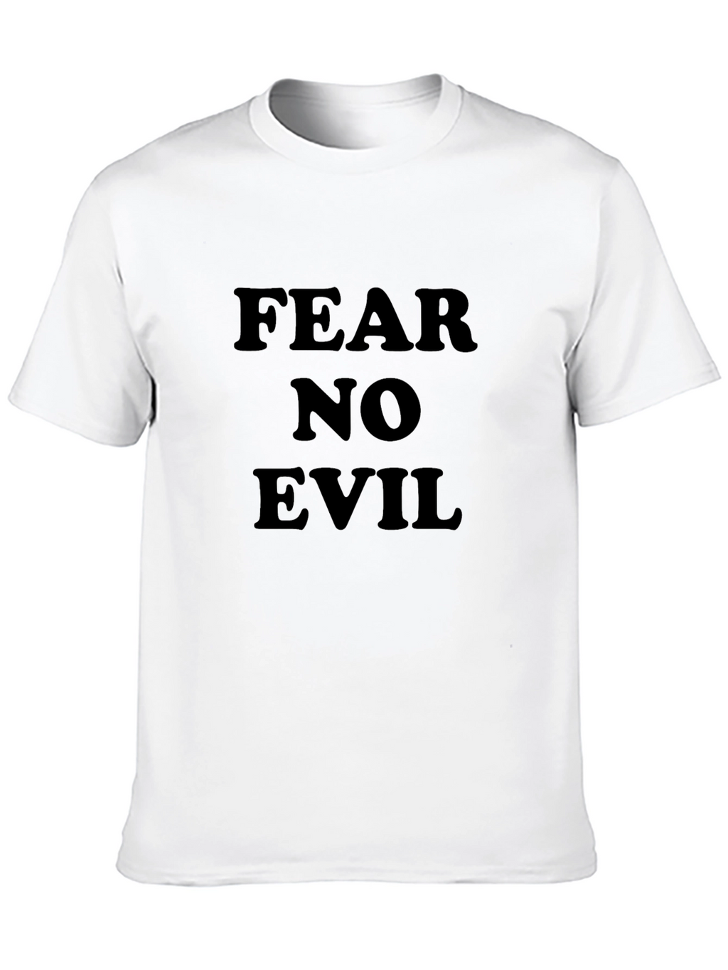 Fear No Evil Black Graphic T-Shirt for Men