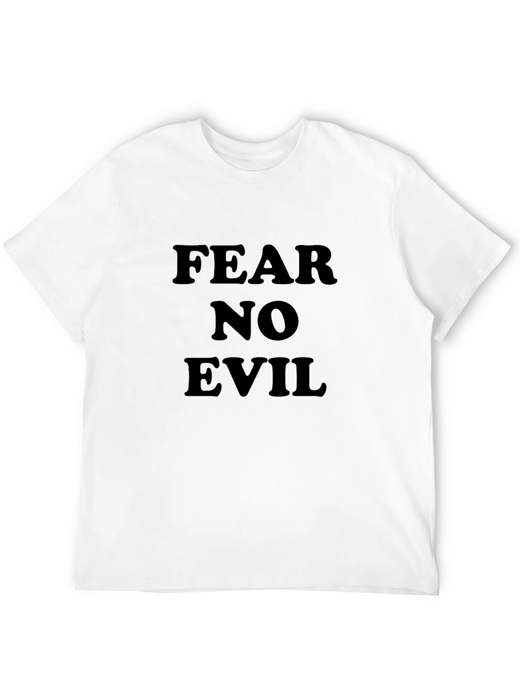 Fear No Evil Black Graphic T-Shirt for Men