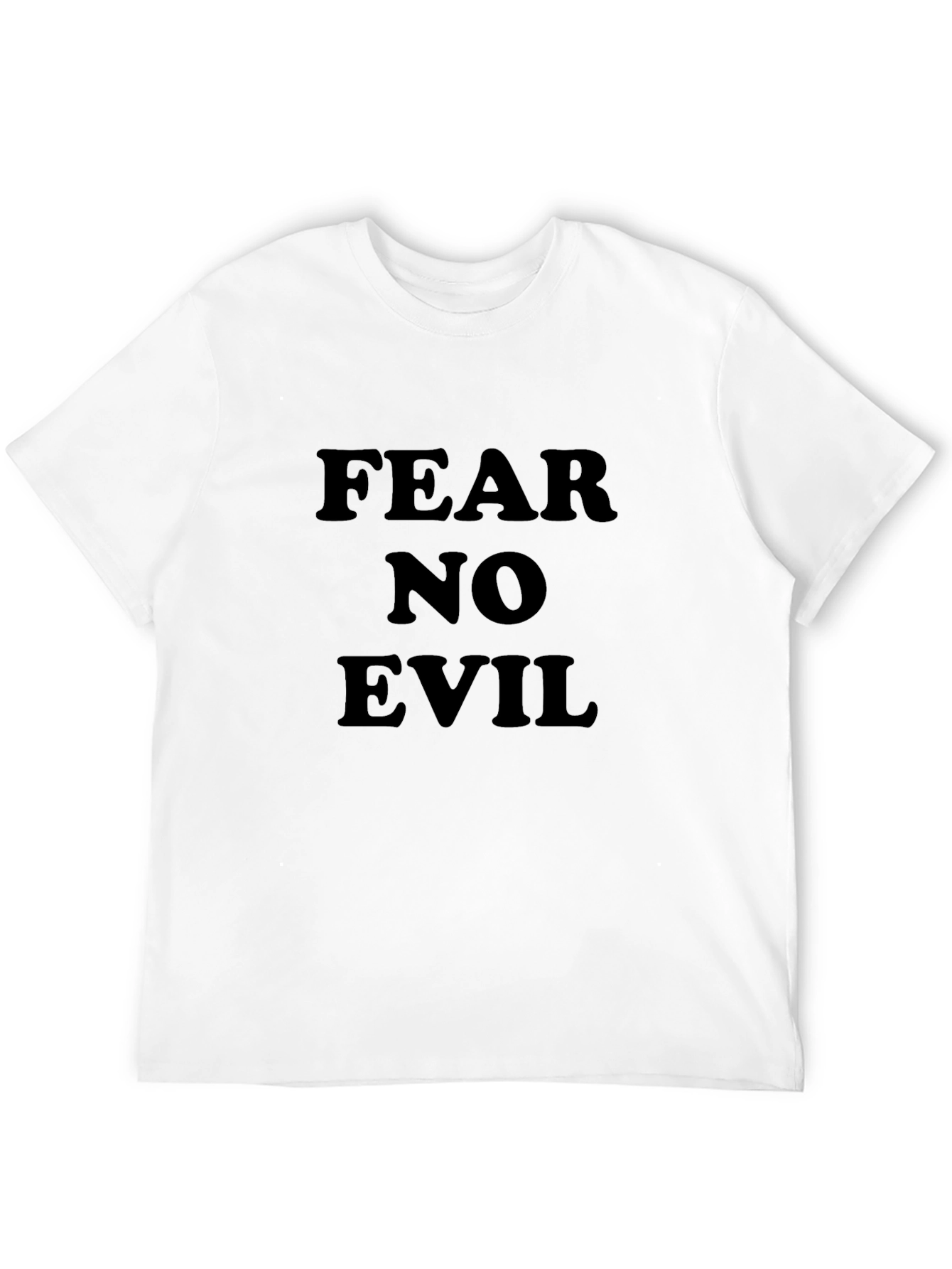 Fear No Evil Black Graphic T-Shirt for Men