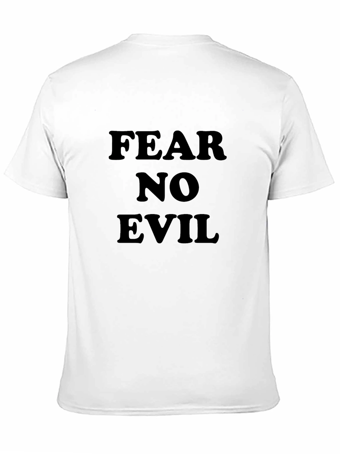 Fear No Evil Black Graphic T-Shirt for Men