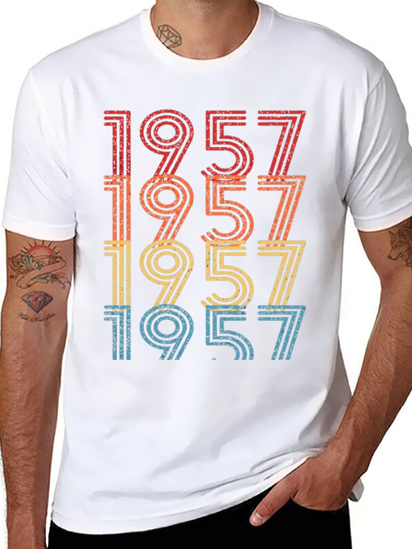 Retro 1957 Birthday Graphic T-Shirt