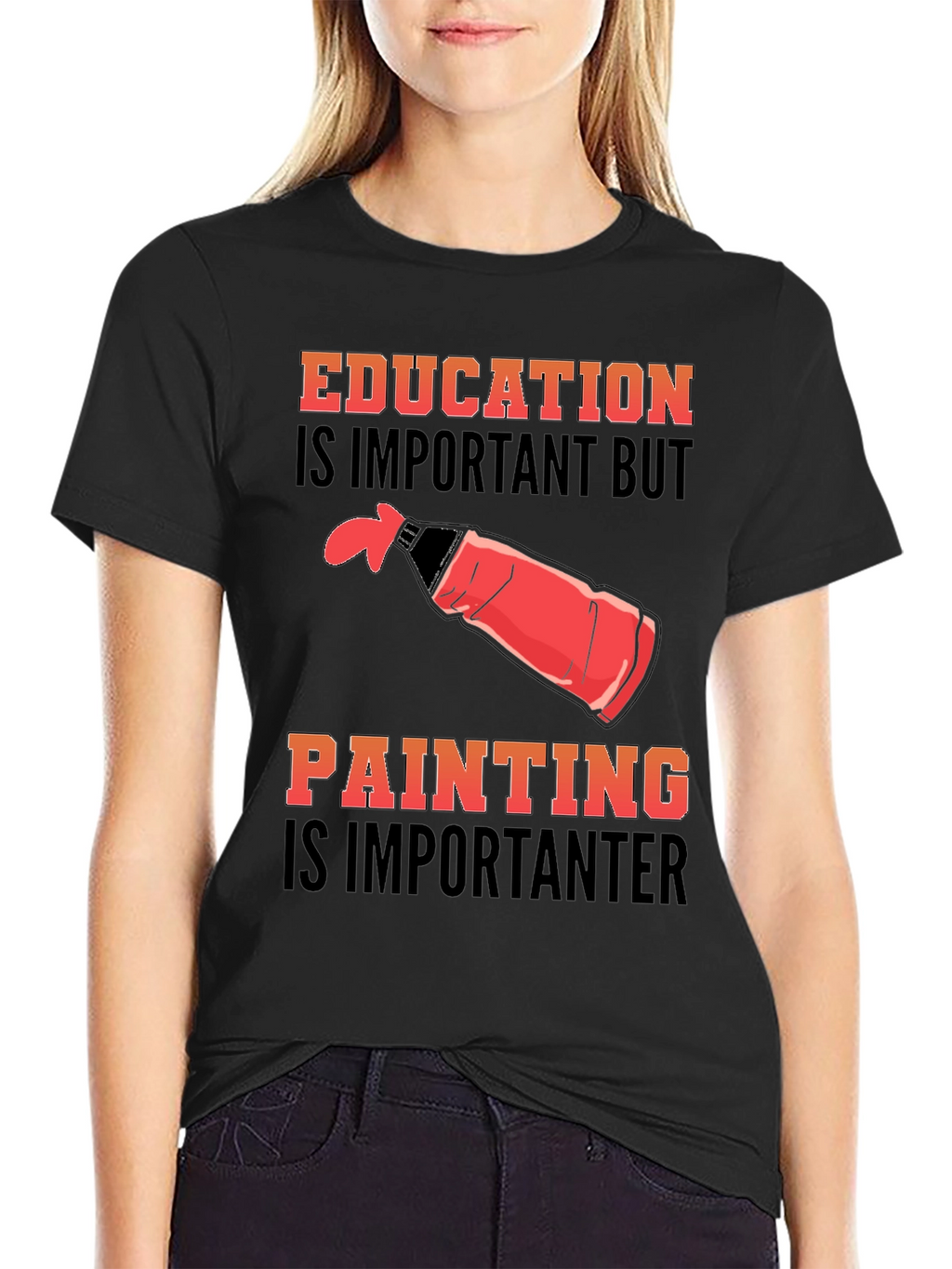 Education Vs Painting Graphic Tee