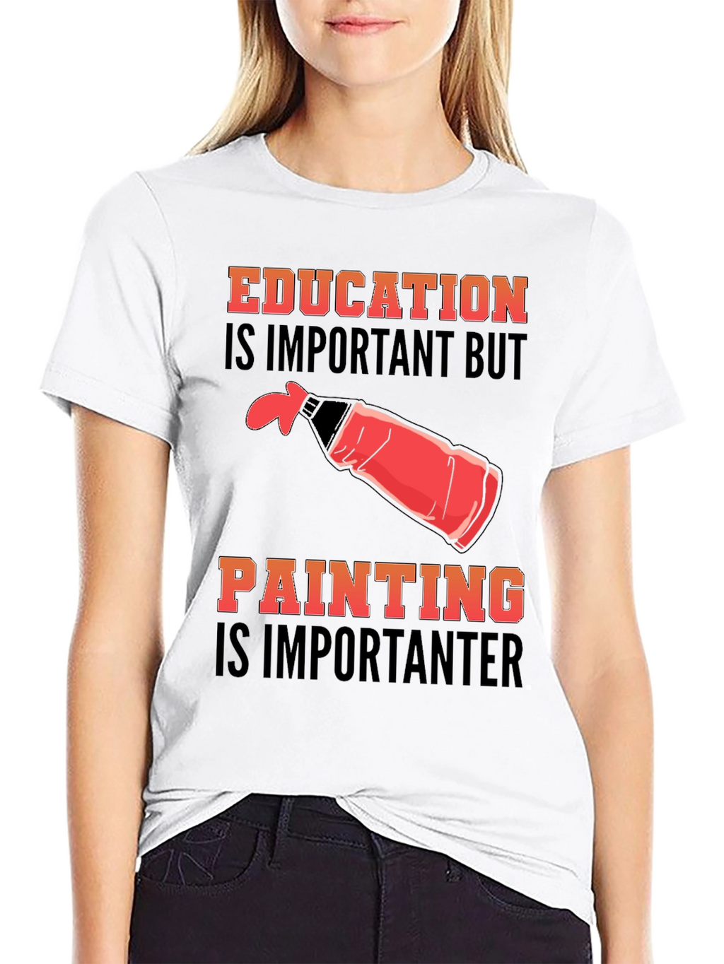 Education Vs Painting Graphic Tee