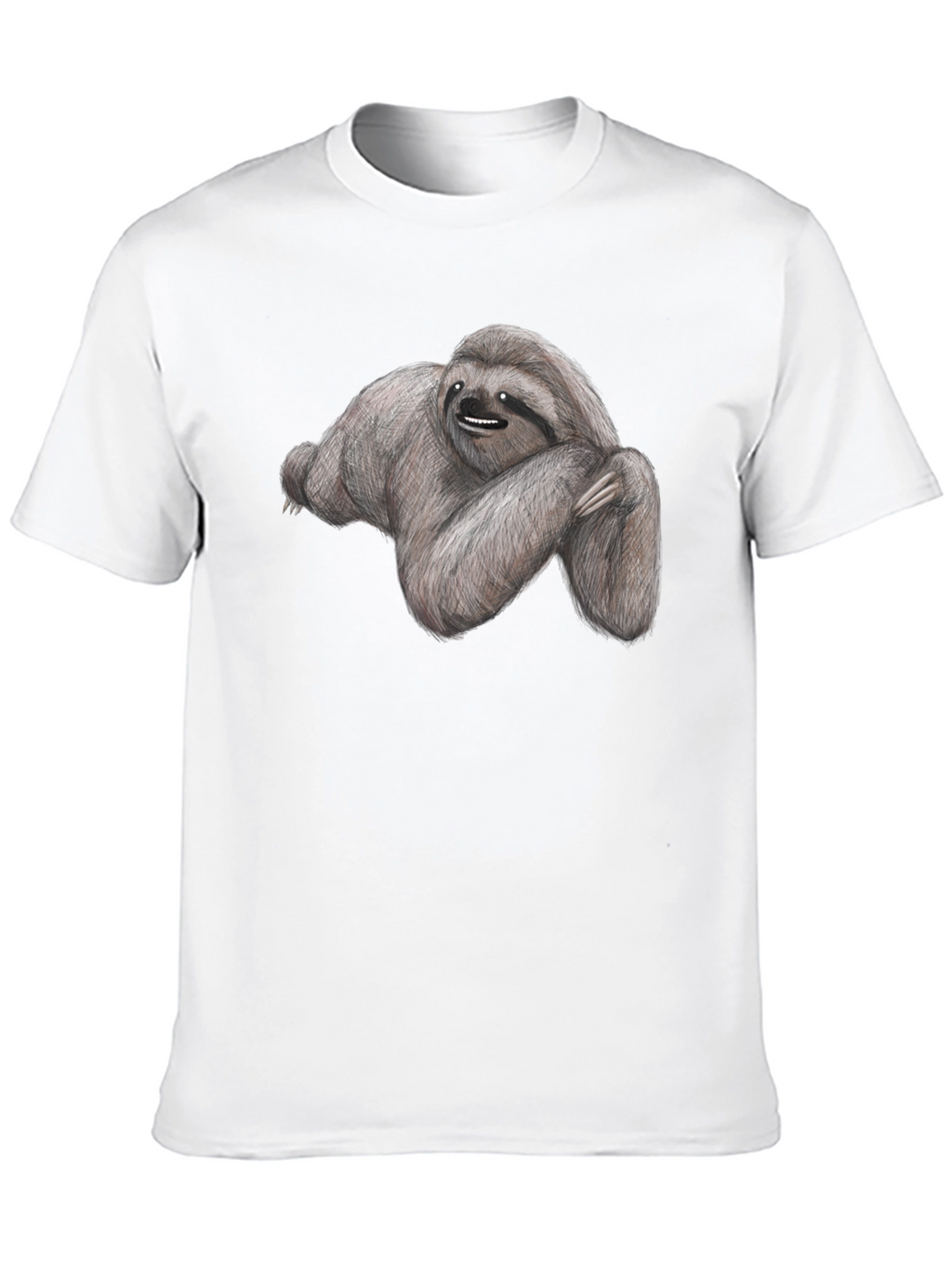 Sloth Graphic Tee - Soft Cotton Black T-Shirt