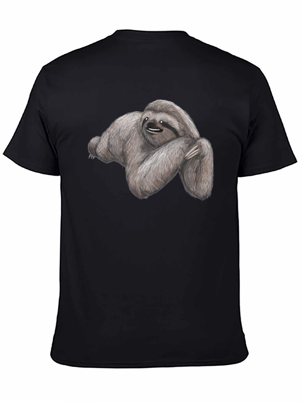 Sloth Graphic Tee - Soft Cotton Black T-Shirt