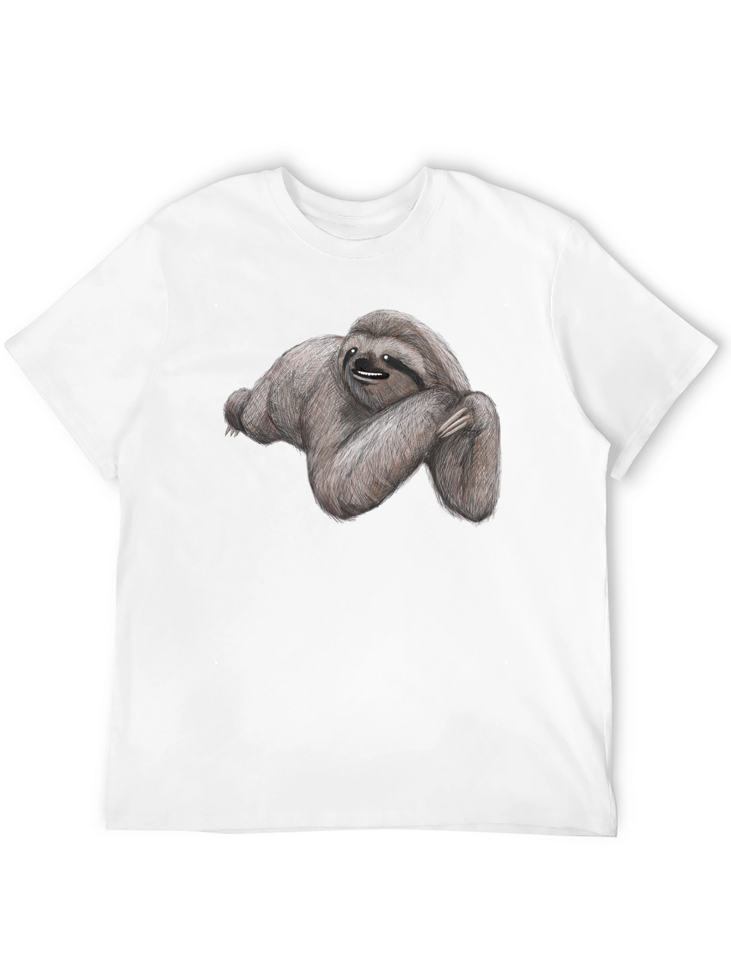 Sloth Graphic Tee - Soft Cotton Black T-Shirt
