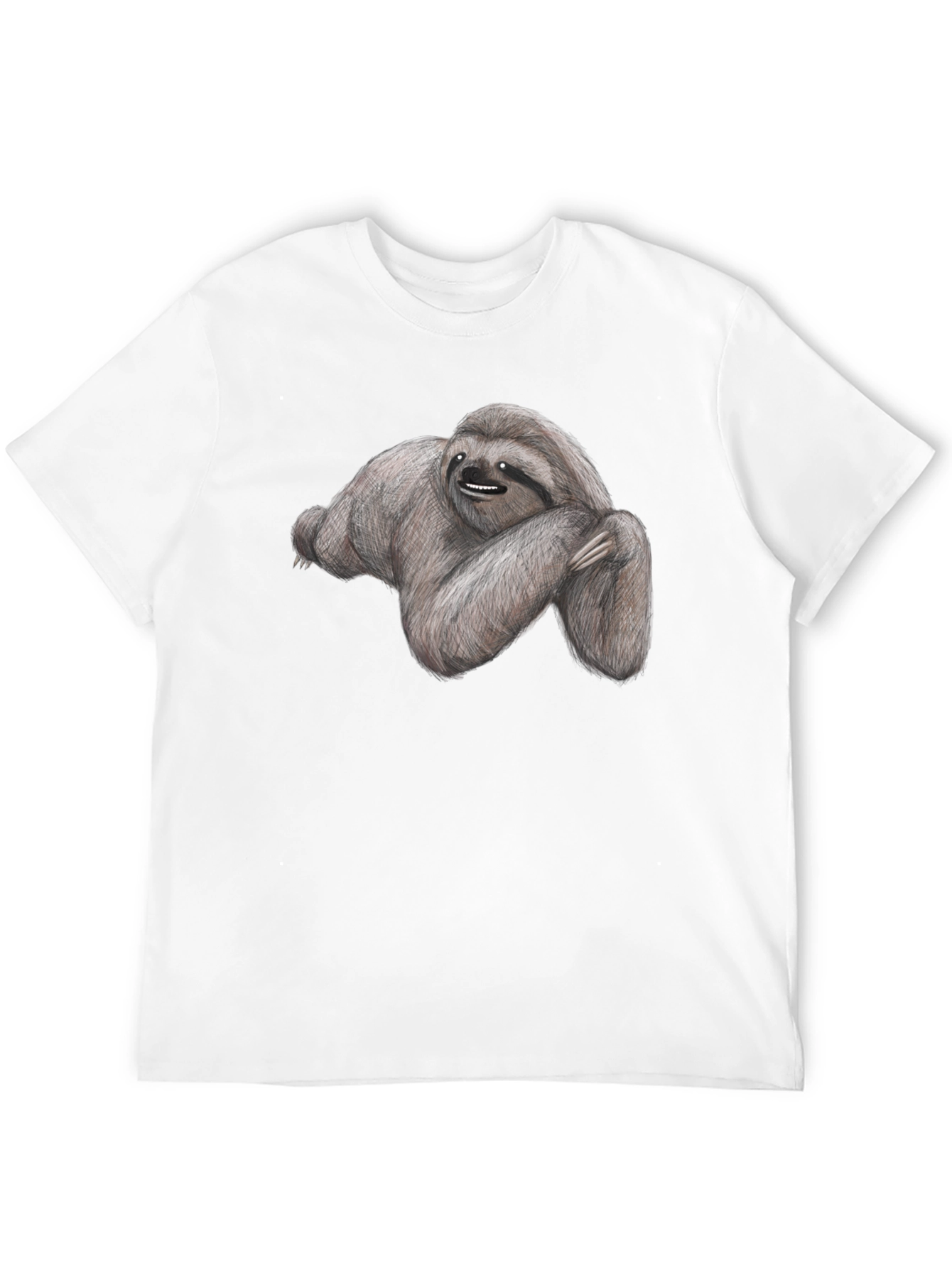 Sloth Graphic Tee - Soft Cotton Black T-Shirt