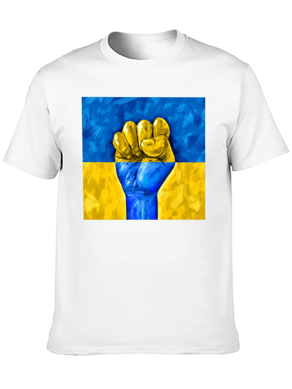 Ukraine Flag Fist T-Shirt - Stand with Ukraine