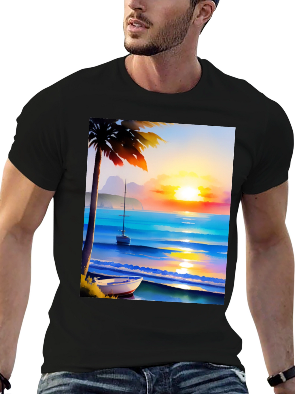 Tropical Sunset Beach T-Shirt