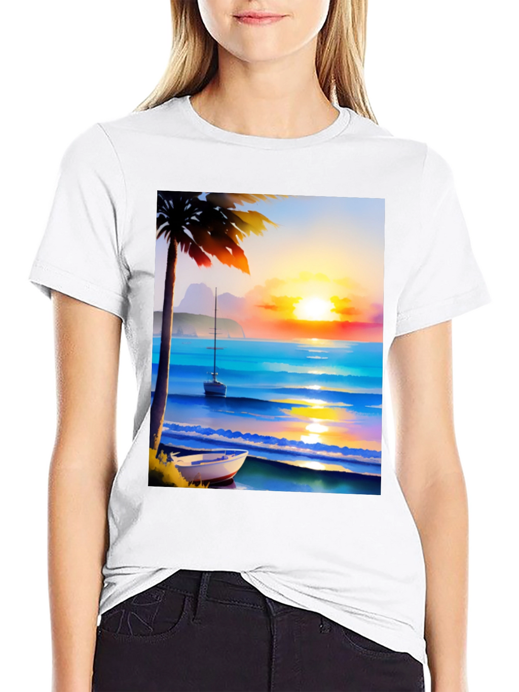 Tropical Sunset Beach T-Shirt