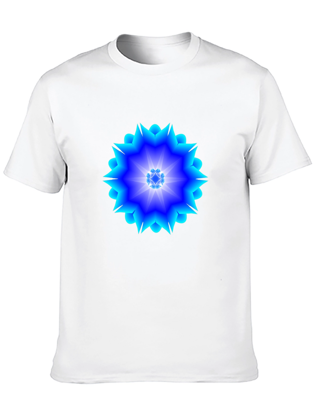 Geometric Blue Burst T-Shirt