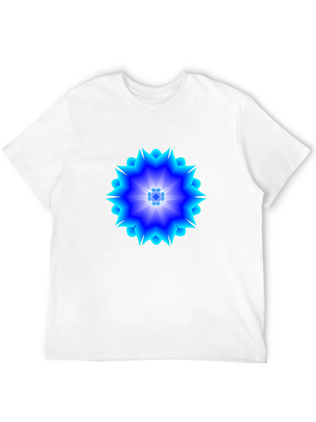 Geometric Blue Burst T-Shirt