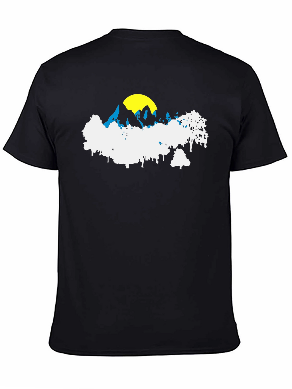 Mountainscape Graphic T-Shirt - Black