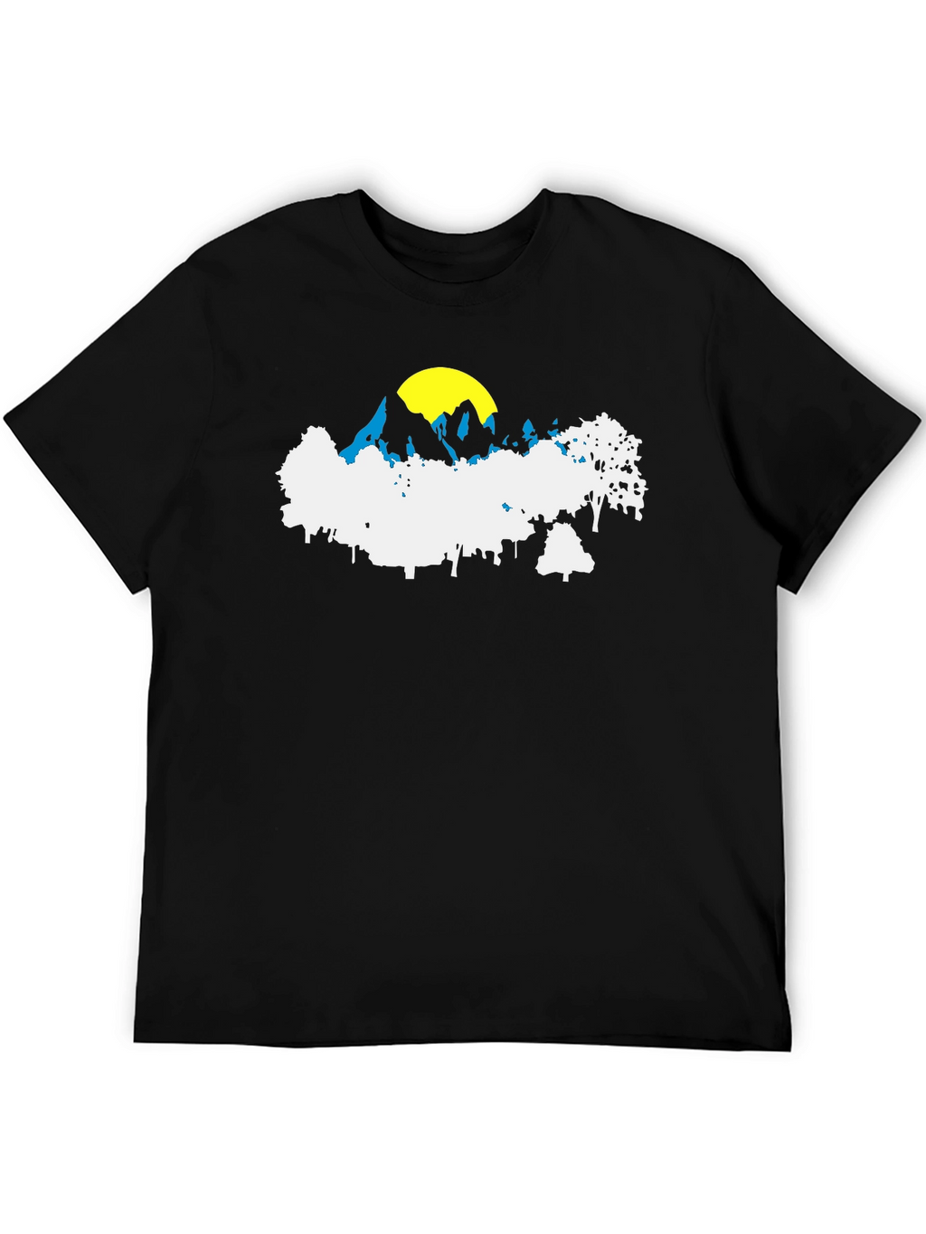 Mountainscape Graphic T-Shirt - Black