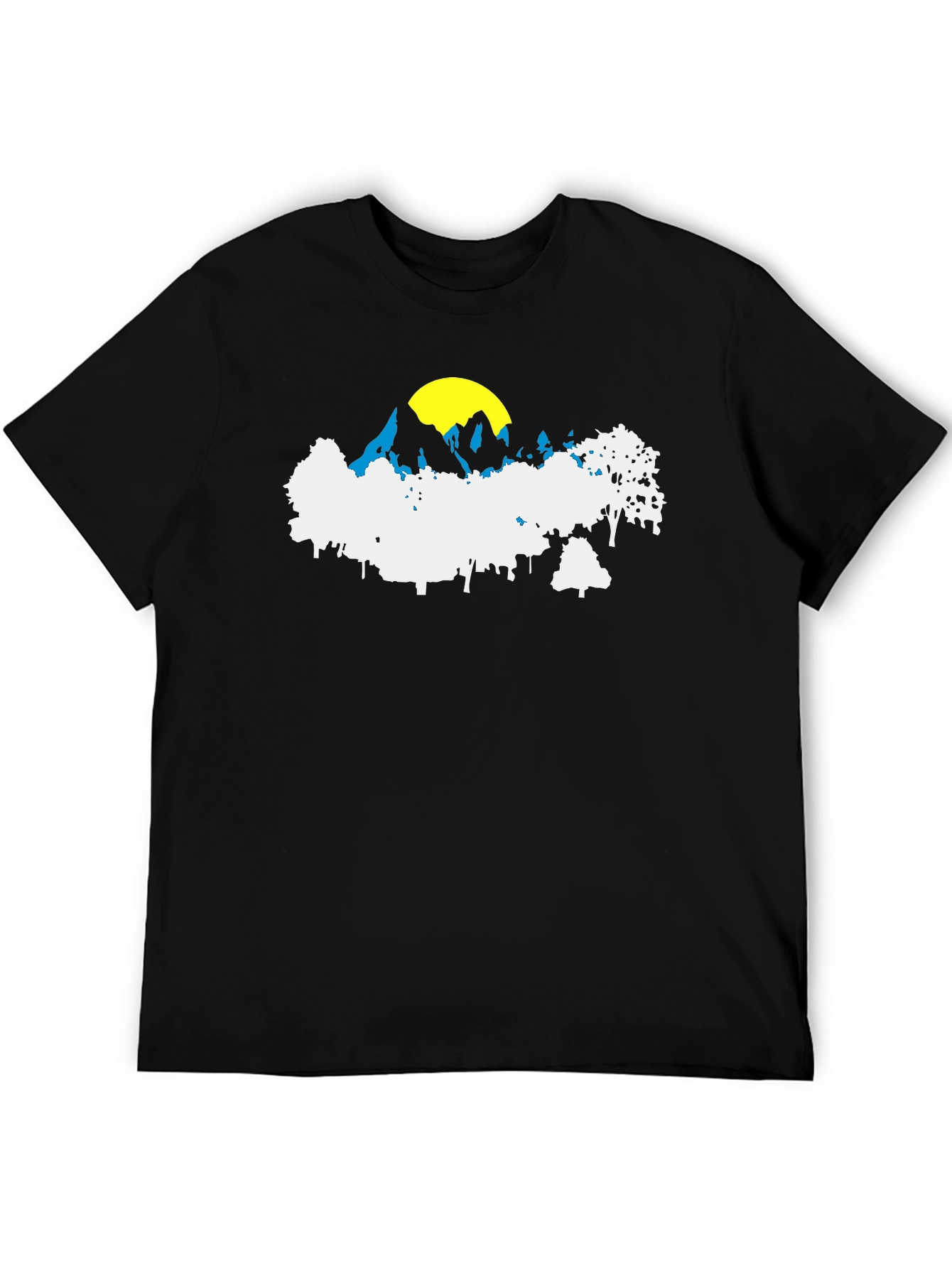Mountainscape Graphic T-Shirt - Black