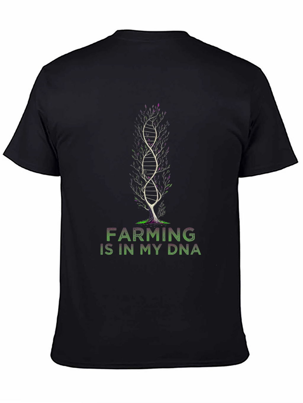 Farming DNA Graphic Tee - Black Cotton Blend