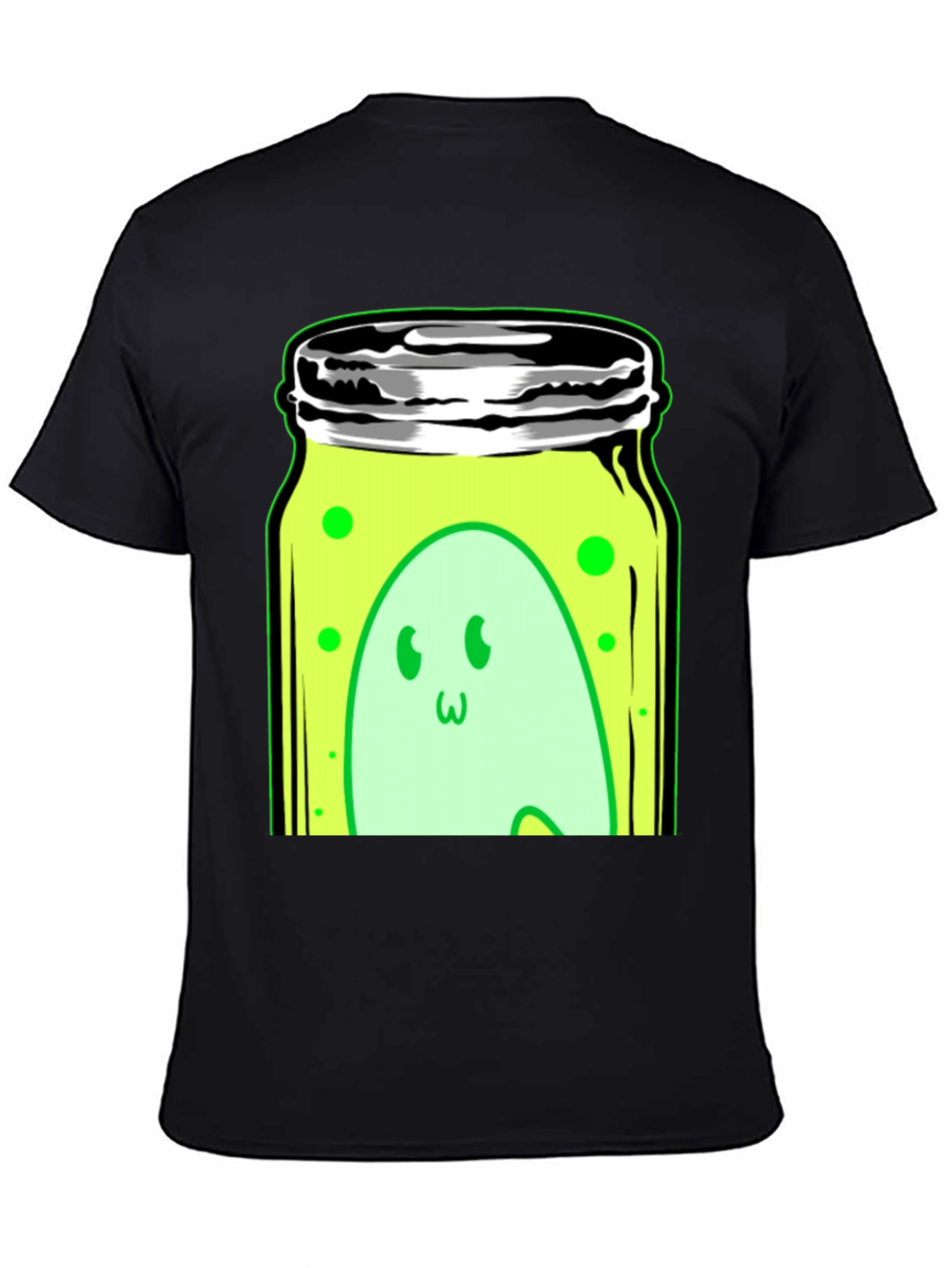 Ghost in a Jar Graphic Tee - Black Cotton Blend