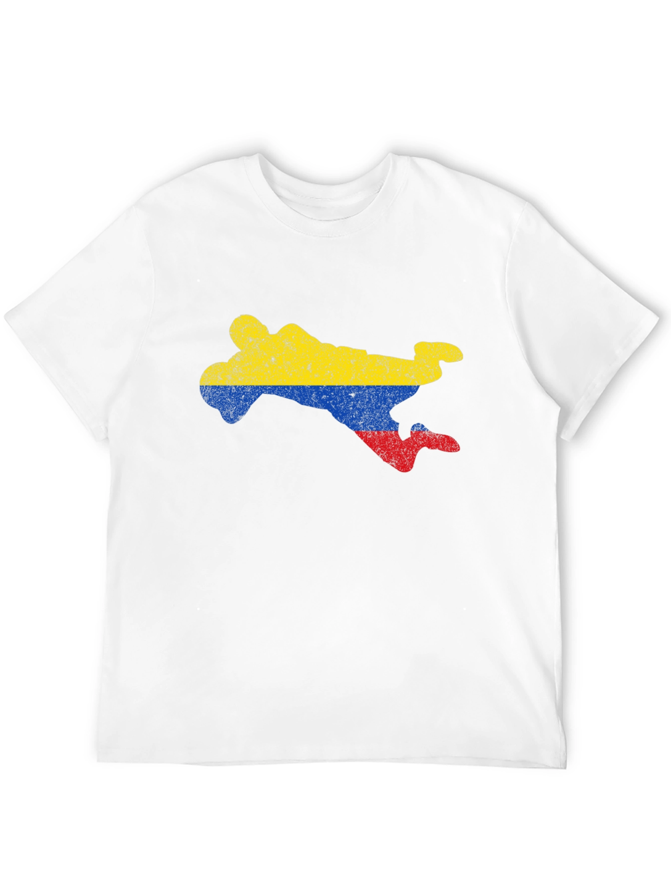 Colombia Flag Silhouette Black T-Shirt