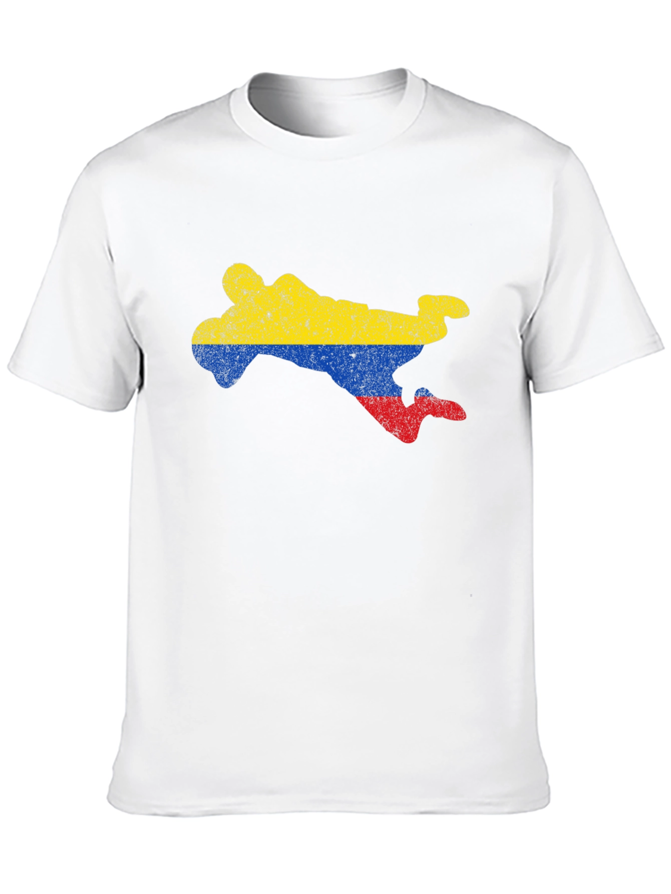 Colombia Flag Silhouette Black T-Shirt