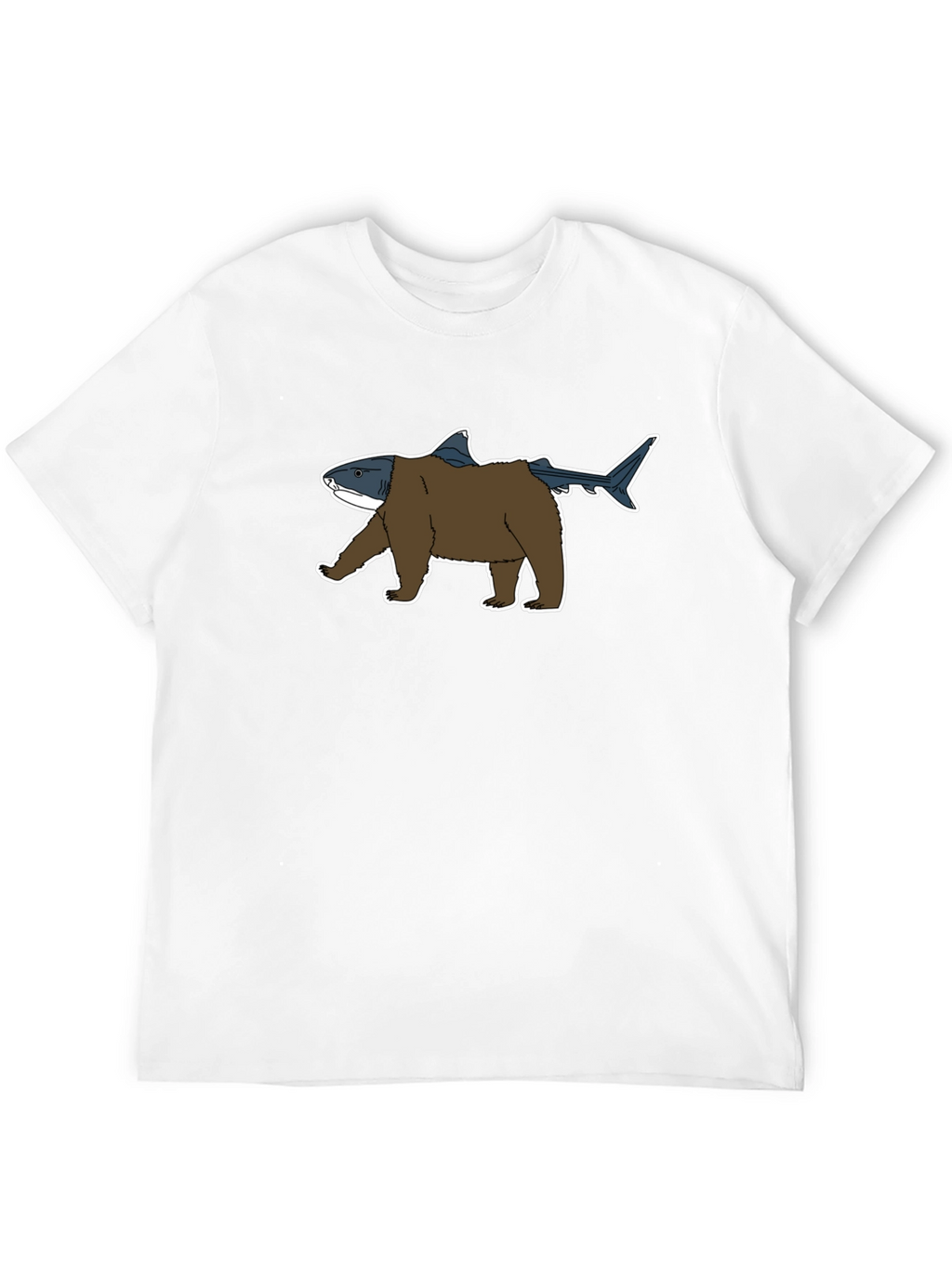 Bear Shark Graphic Tee - Unique Animal Hybrid Design