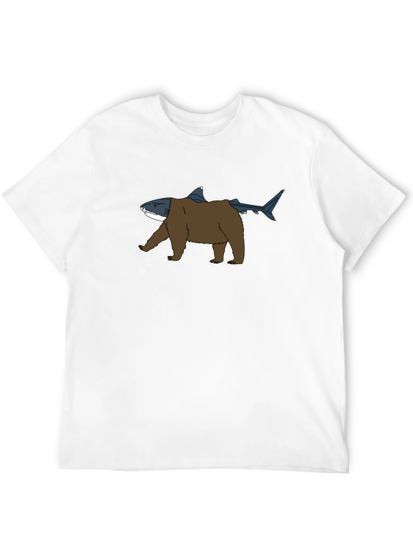 Bear Shark Graphic Tee - Unique Animal Hybrid Design