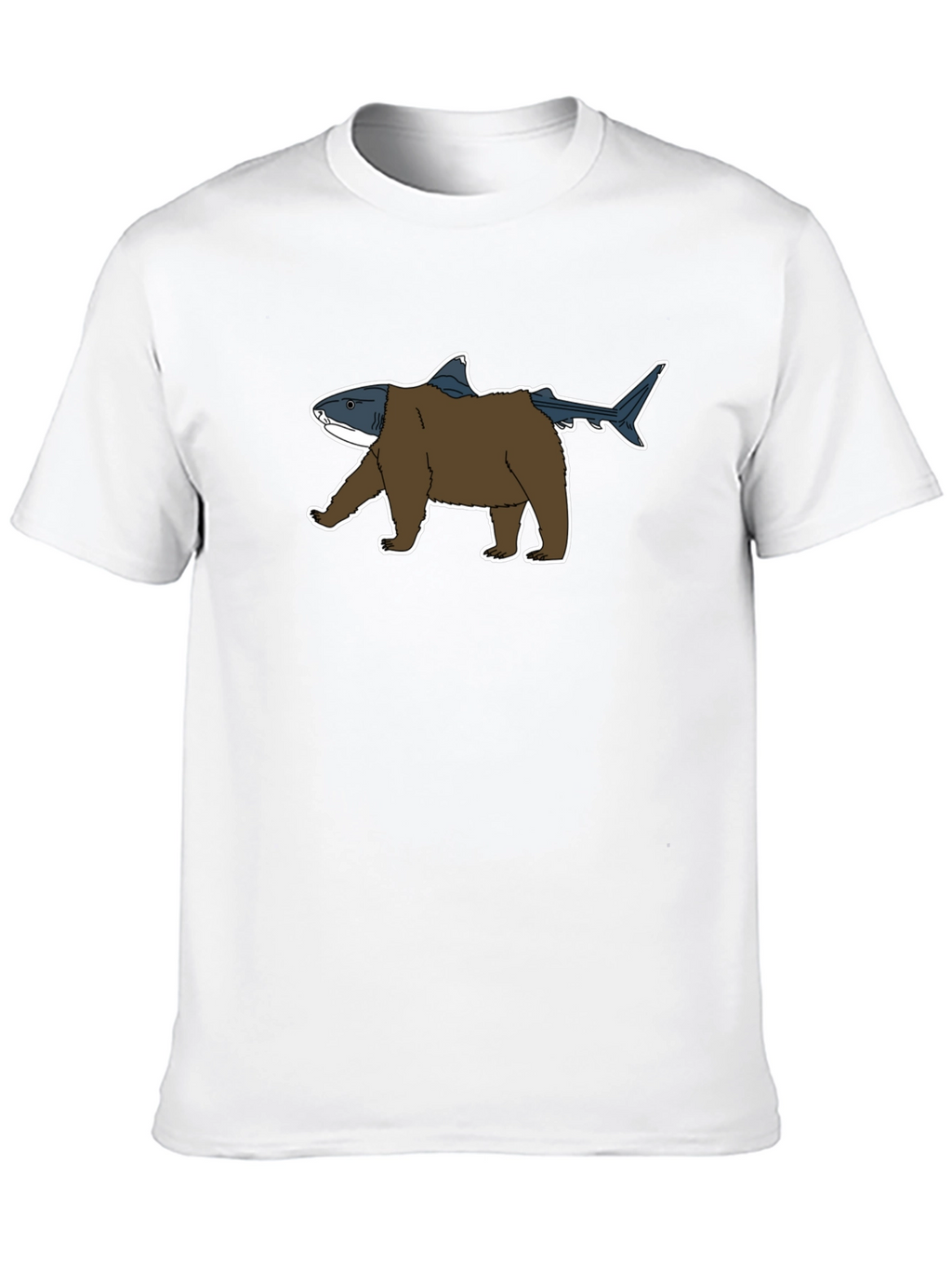 Bear Shark Graphic Tee - Unique Animal Hybrid Design