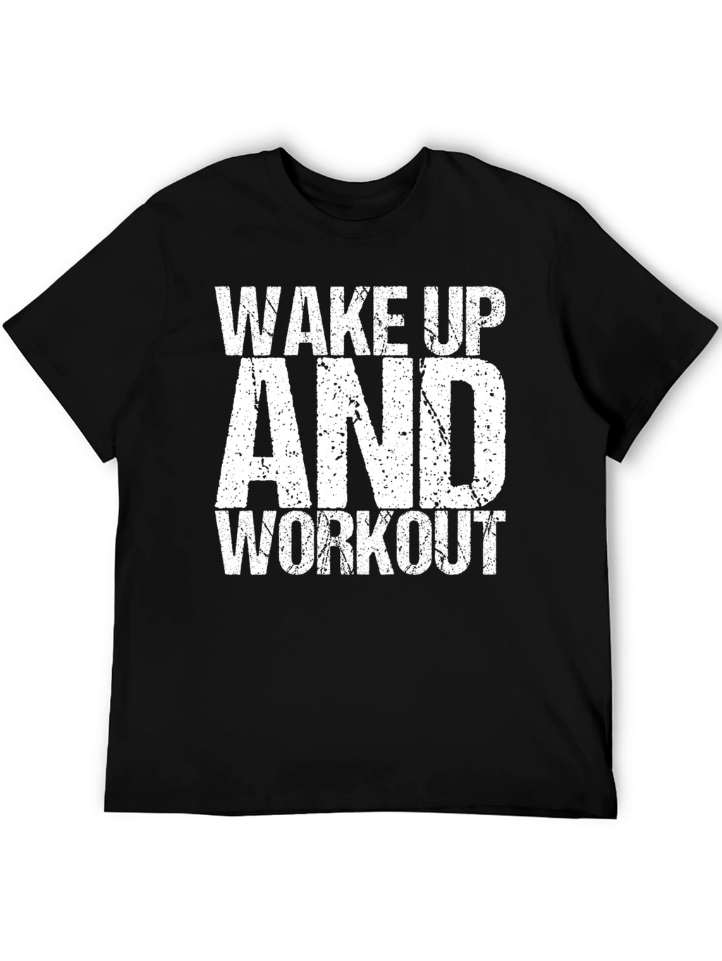 Wake Up and Workout Graphic Tee - Black
