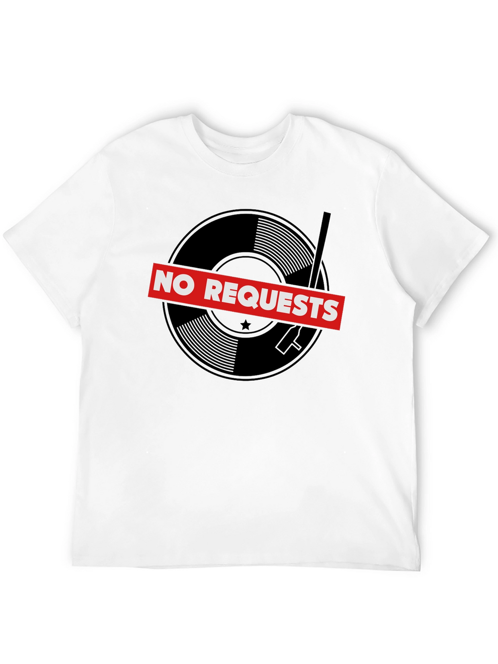 No Requests Vinyl Record Graphic T-Shirt