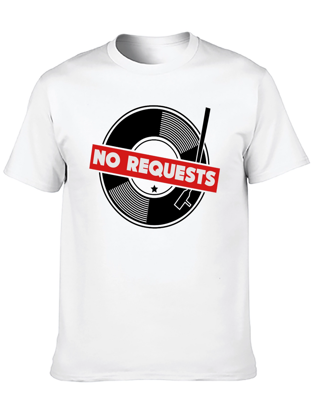 No Requests Vinyl Record Graphic T-Shirt