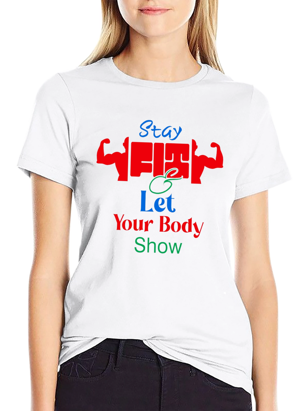 Stay Fit Graphic T-Shirt - Black