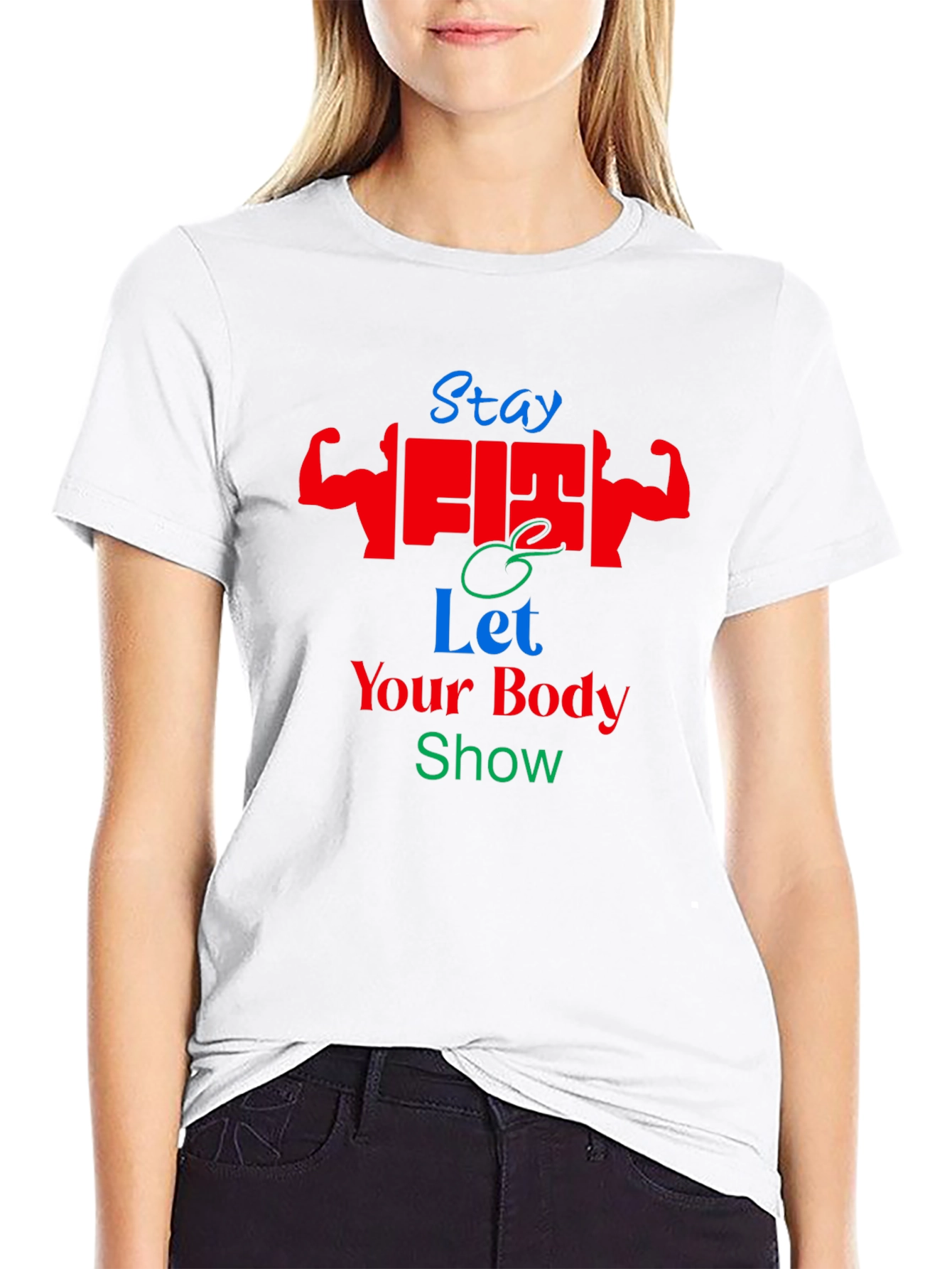 Stay Fit Graphic T-Shirt - Black