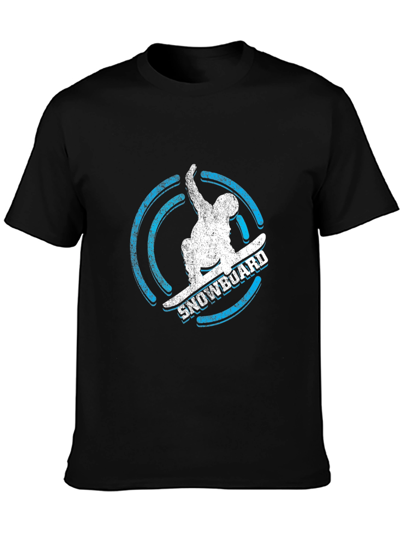 Cool Snowboarder Graphic Tee - Black Cotton T-Shirt