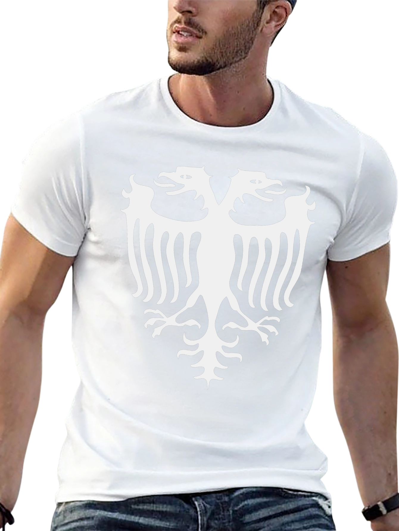 Double Headed Eagle Graphic Tee - Black