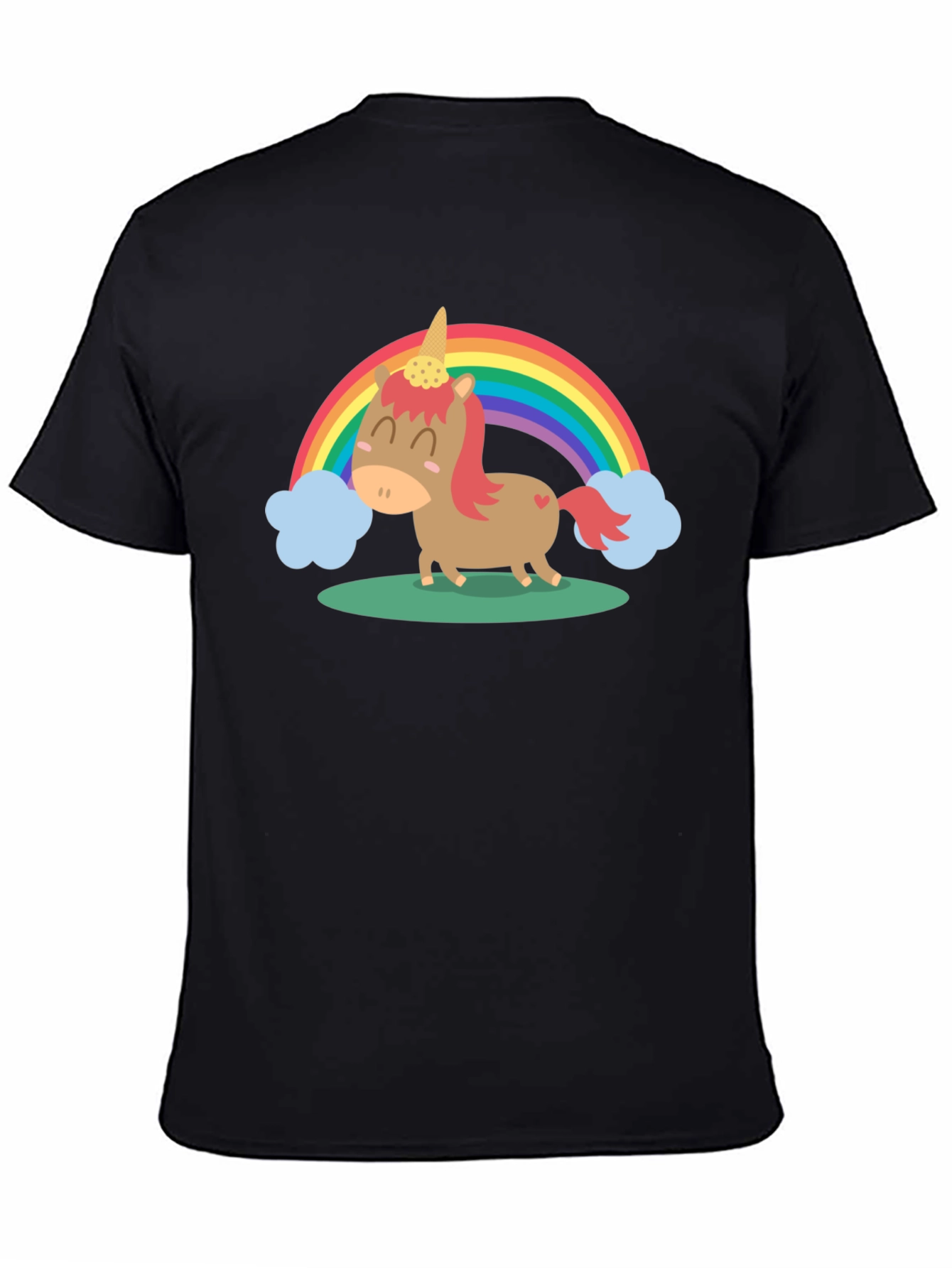 Unicorn Rainbow Graphic Tee - Cute Cartoon T-Shirt