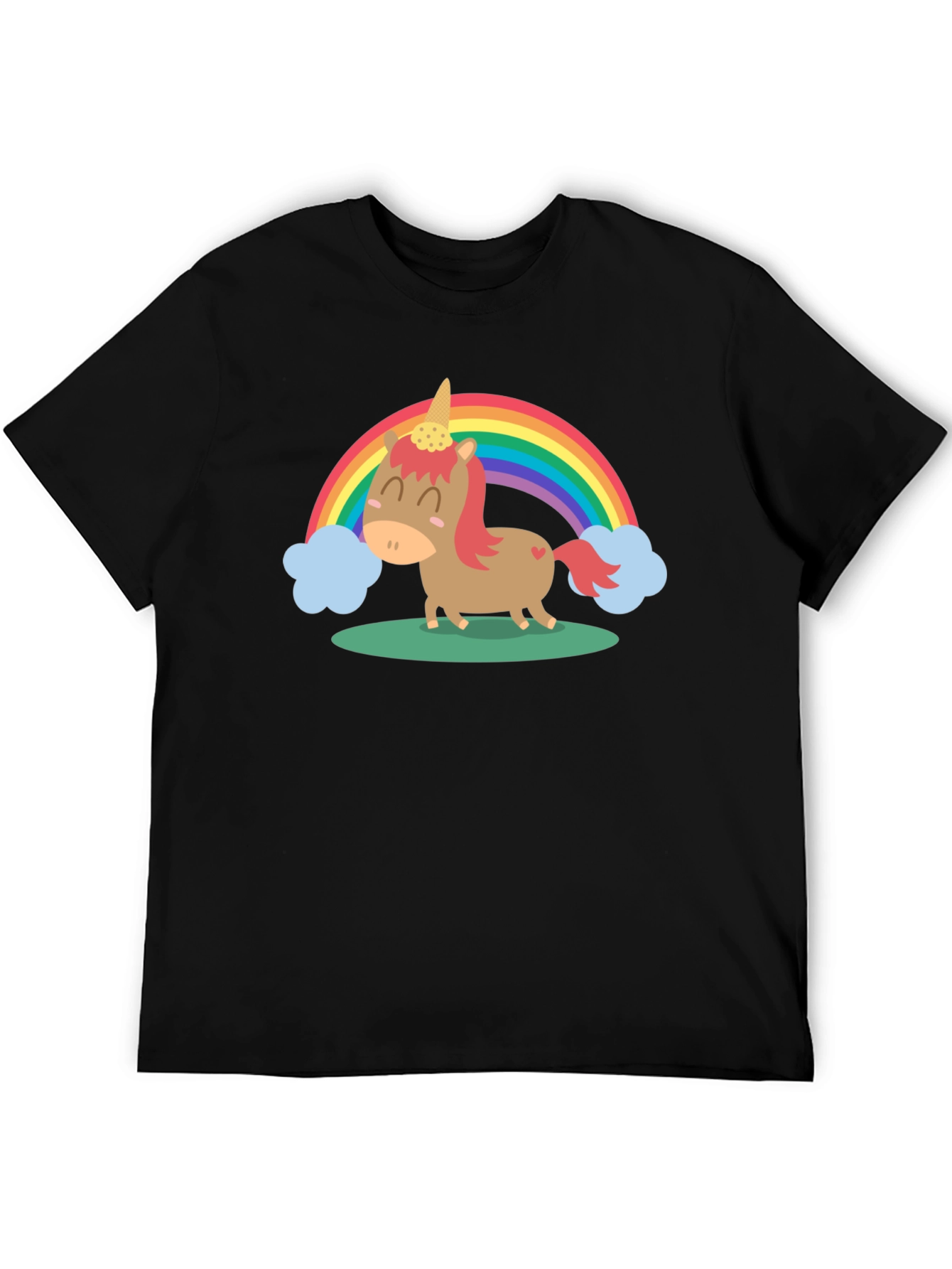 Unicorn Rainbow Graphic Tee - Cute Cartoon T-Shirt