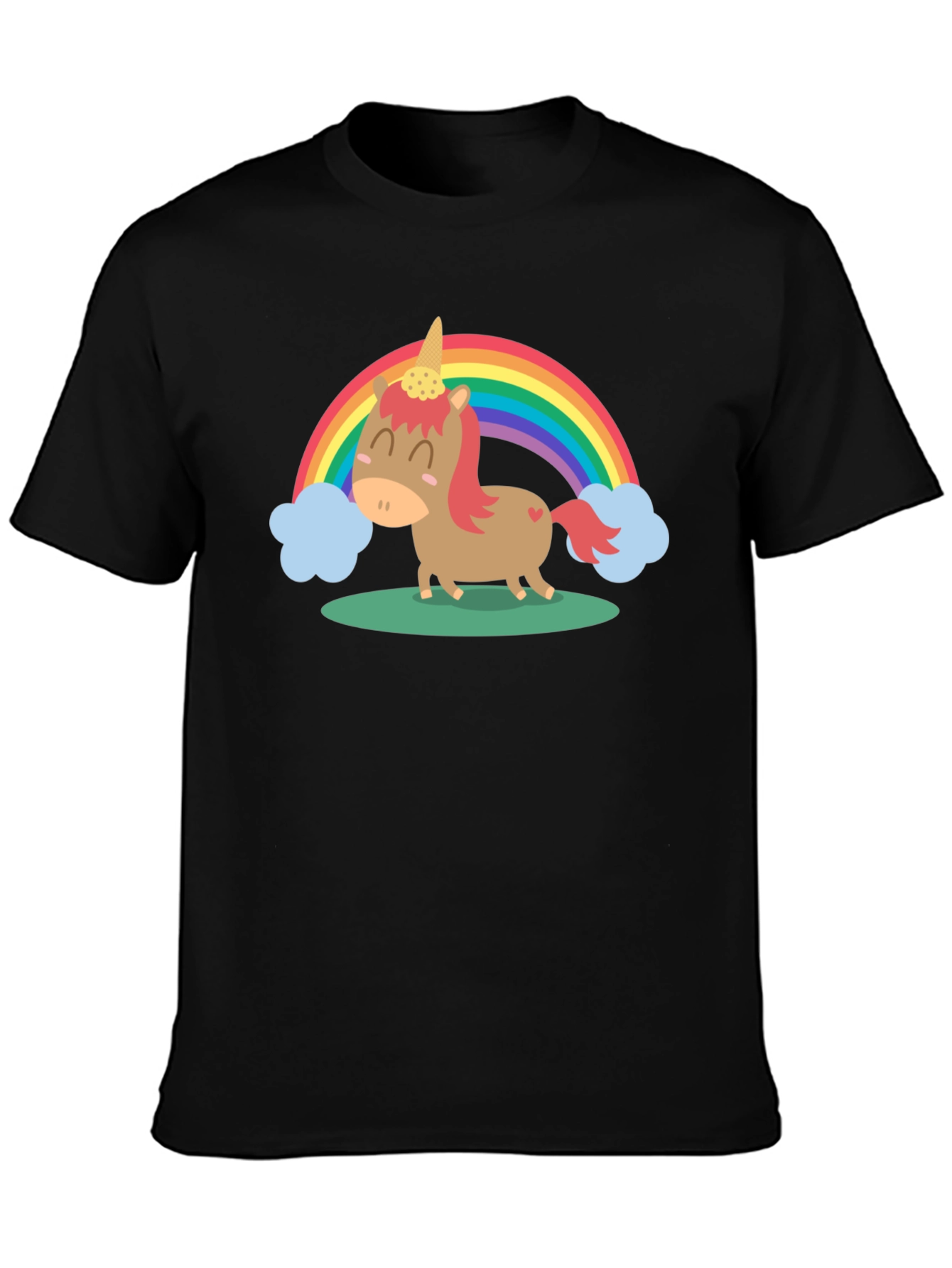 Unicorn Rainbow Graphic Tee - Cute Cartoon T-Shirt