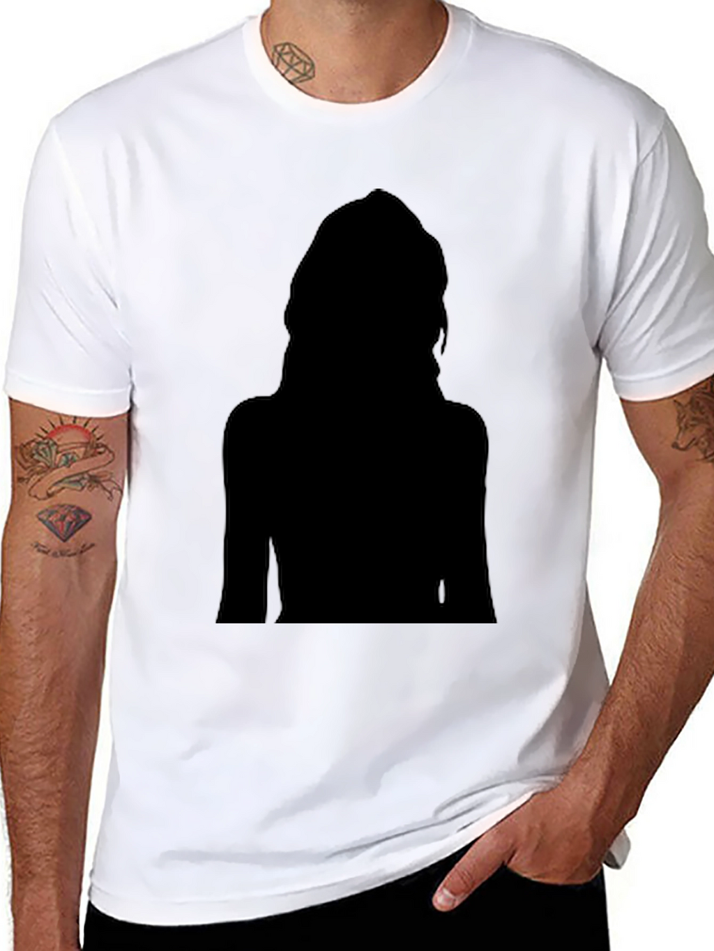 Silhouette Graphic Black T-Shirt