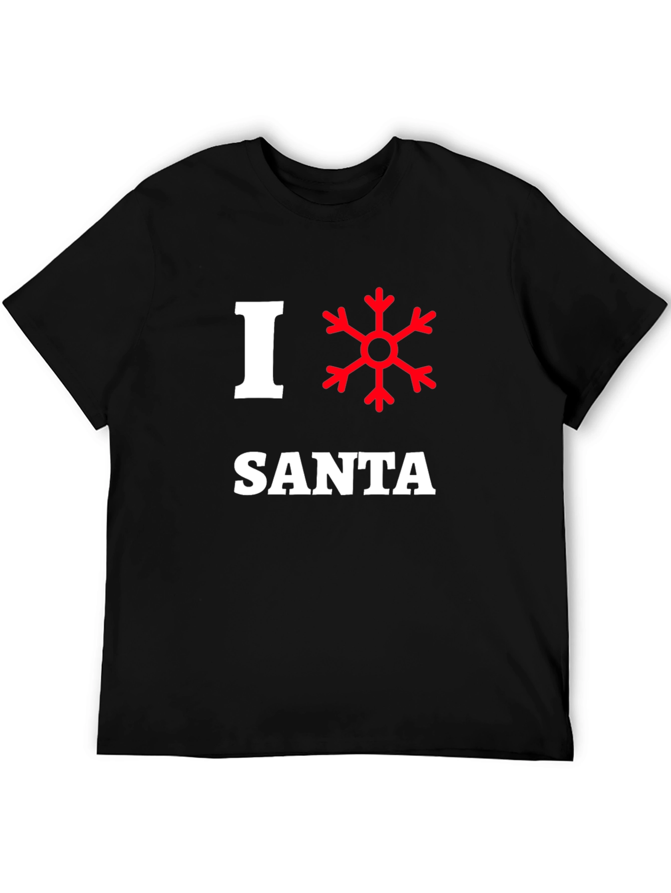 I Love Santa Snowflake Christmas Holiday T-Shirt