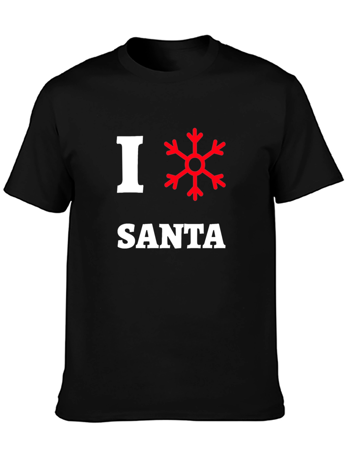 I Love Santa Snowflake Christmas Holiday T-Shirt